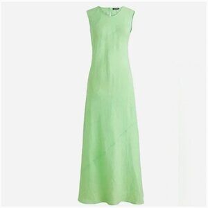 J. Crew Sleeveless Linen Carolyn Dress in Frosty Green  size 2X